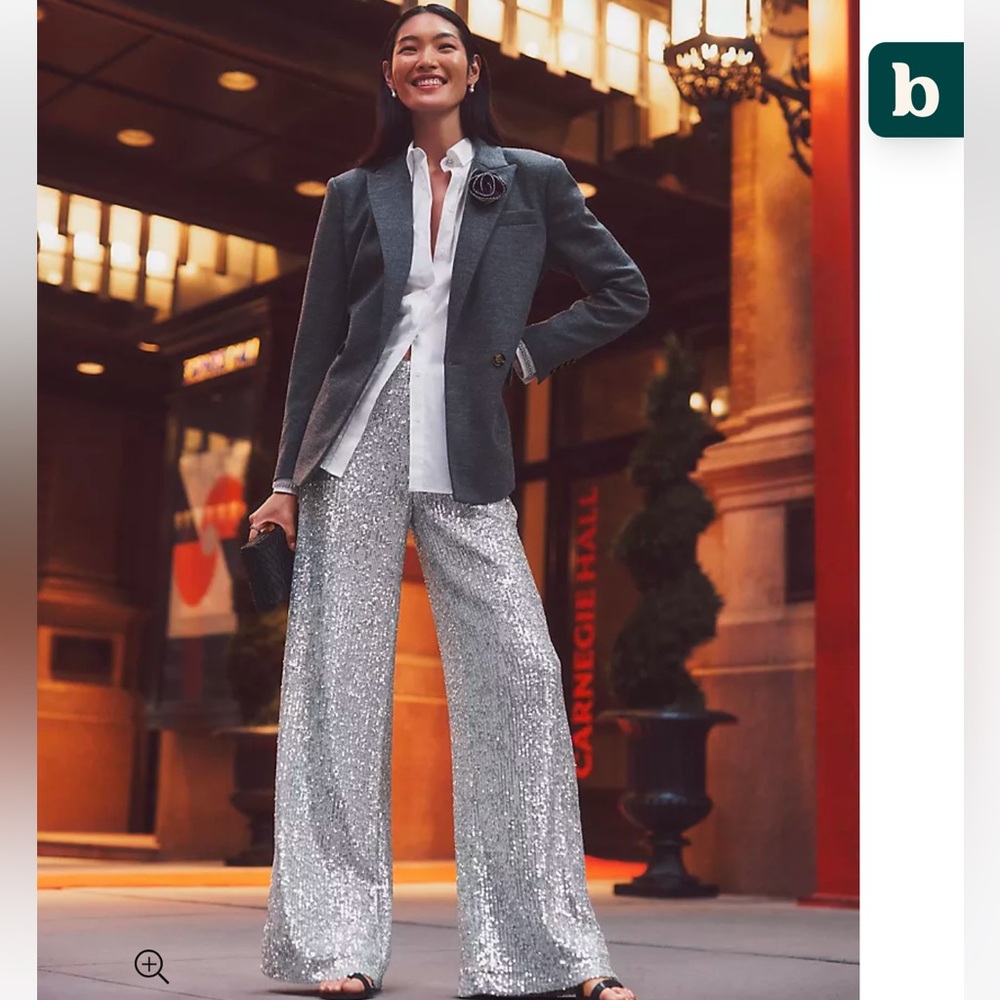 Ann Taylor wide leg sequin pants